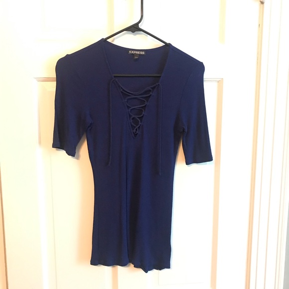 V Neck tie up shirt - Picture 1 of 6